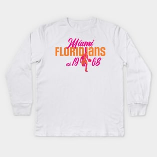 Defunct Miami Floridians Basketball Team Kids Long Sleeve T-Shirt